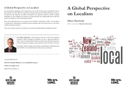 A Global Perspective on Localism