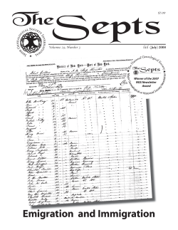 Emigration and Immigration - Irish Genealogical Society International
