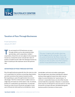 Pass-Through Businesses