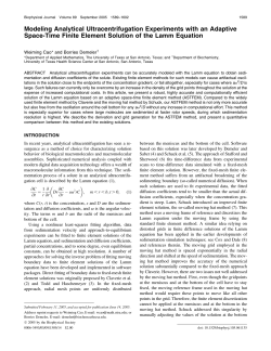 Modeling analytical ultracentrifugation