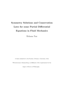 Symmetry Solutions and Conservation Laws for some Partial