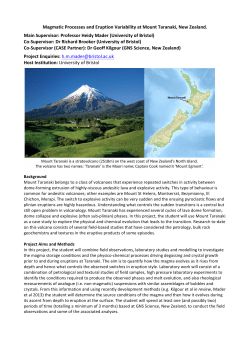 Magmatic Processes and Eruption Variability at Mount Taranaki