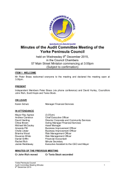 Audit Committee Minutes &ndash; 9 December 2015