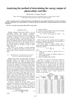 Analyzing the method of determining the energy output of