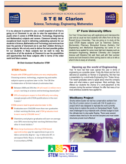 STEM Clarion Summer 2016 - Claremont High School Academy