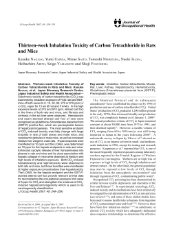 Thirteen-week Inhalation Toxicity of Carbon Tetrachloride in Rats