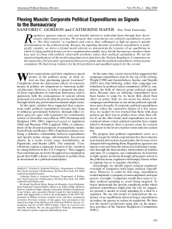 Flexing Muscle: Corporate Political Expenditures as Signals