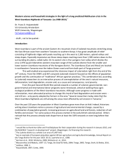 1 Western science and household strategies in the light of a