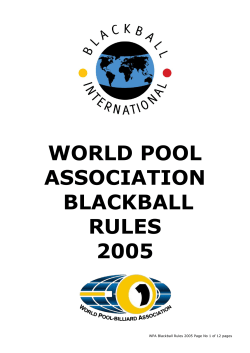 Blackball Rules - Blackball International