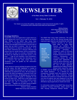 NEWSLETTER - NAACP New Jersey State Conference