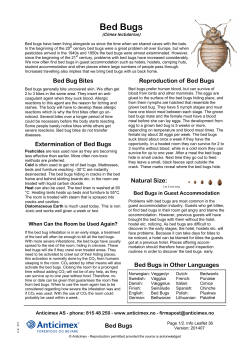 Bed Bugs - Anticimex