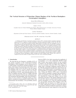 The Vertical Structure of Wintertime Climate Regimes of the