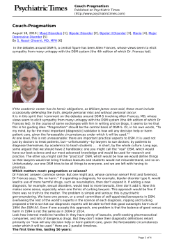 Couch-Pragmatism - Psychiatric Times