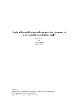 Study of humidification and condensation dynamics in an