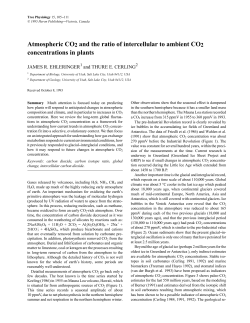 Atmospheric CO2 and the ratio of intercellular to ambient CO2