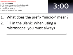 1. What does the prefix &ldquo;micro-‐&rdquo; mean? 2. Fill in