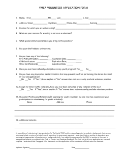 Volunteer Application