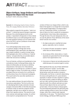 Object Artifacts, Image Artifacts and Conceptual Artifacts: Beyond the