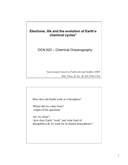 Evolution of oceanic chemical cycles - SOEST