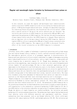 Regular sub-wavelength ripples formation by femtosecond laser
