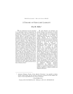 Theory of Fiduciary Liability