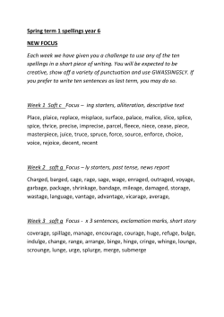 Spring term 1 spellings year 6