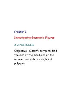 Chapter 2 Investigating Geometric Figures 2