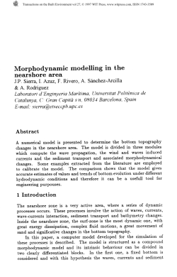 Morphodynamic modelling in the nearshore area JP