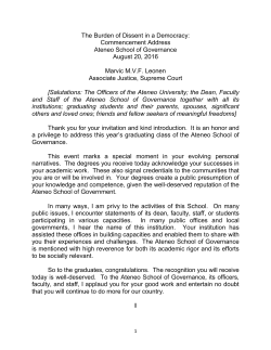 Commencement Address - Ateneo de Manila University