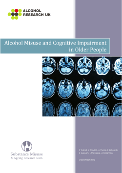 Alcohol Misuse and Cognitive Impairment in Older People