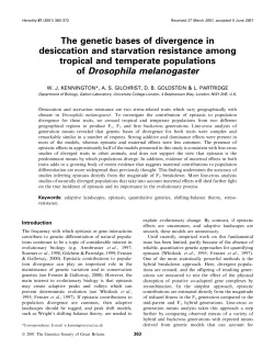 The genetic bases of divergence in desiccation and