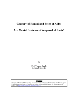 Gregory of Rimini and Peter of Ailly: Are Mental Sentences