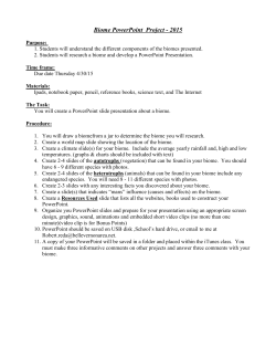 Biomes PowerPoint Project - Belle Vernon Area School District