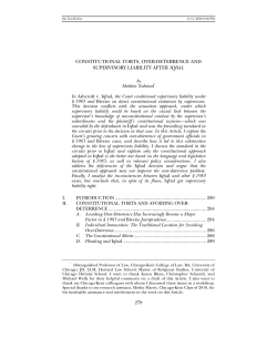 constitutional torts, over-deterrence and supervisory