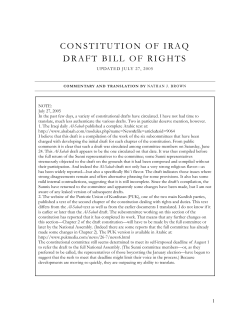 constitution of iraq draft bill of rights