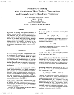 Nonlinear filtering with continuous time perfect observations