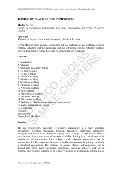Joining of Plastics and Composites