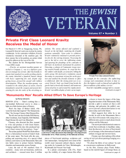 Spring 2014 - Jewish War Veterans of the USA