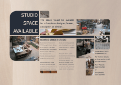 The space would be suitable for a furniture designer