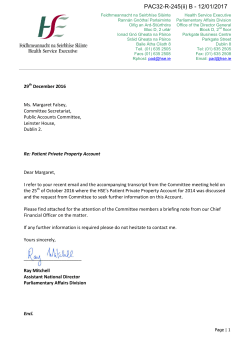HSE`s Patient Private Property Account