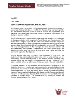 Spanish Residential Trip