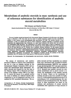 Metabolism of anabolic steroids in man: synthesis