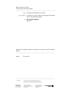 TGPC: NZTA Statement of Rebuttal Evidence: Lindsay John Daysh