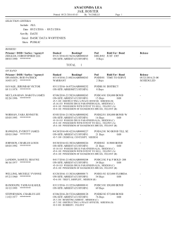 ANACONDA LEA JAIL ROSTER