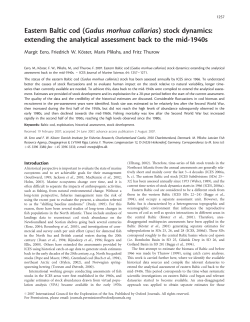 Eastern Baltic cod (Gadus morhua callarias)