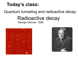 Radioactive decay