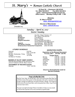 Sunday, April 16, 2017 - St. Marys Catholic Church > Home