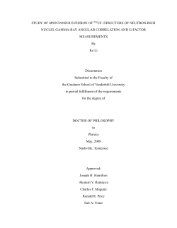 study of spontaneous fission of 252cf