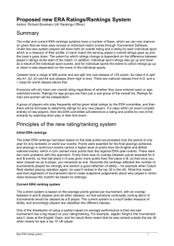 Proposed new ERA Ratings/Rankings System