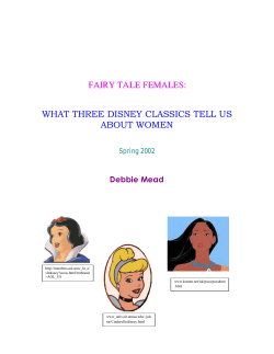 fairy tale females: what three disney classics tell us about women